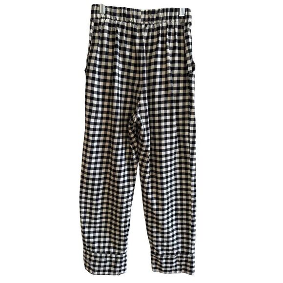 Eve Gravel Canada Anthropologie Black & White Plaid Pajama Pants sz XS EUC - Picture 6 of 7